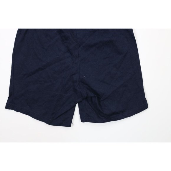 NOS Vintage 80s Champion Mens Medium Spell Out Above Knee Shorts Navy Blue USA - Picture 9 of 9